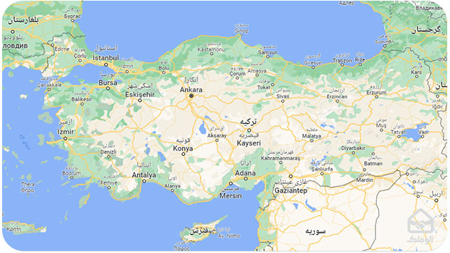 خرید ملک در ترکیه . نقشه ترکیه